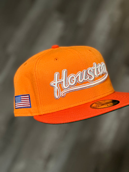 Astros Orange Fitted Hat