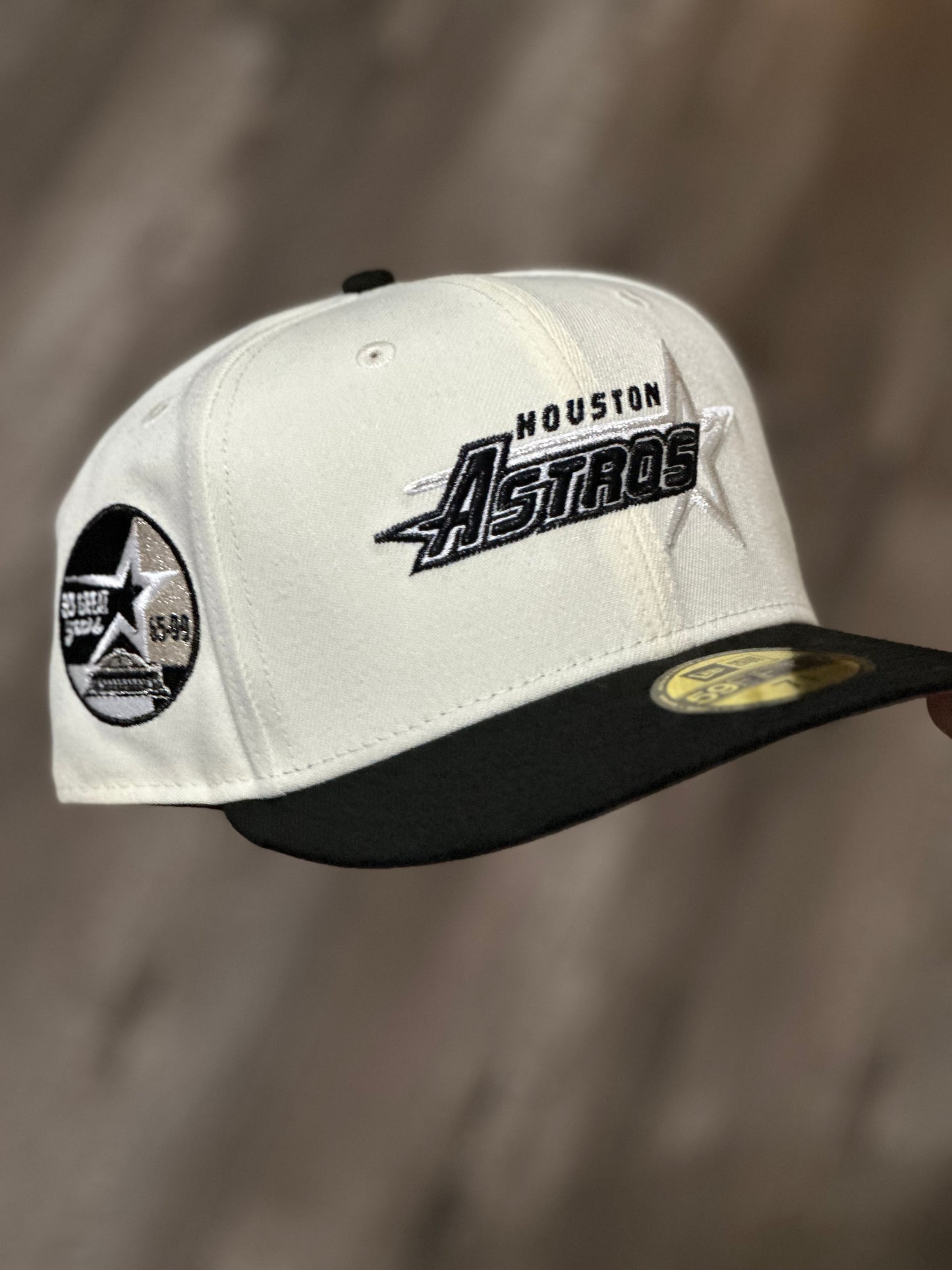 Astros Black/White Fitted Hat