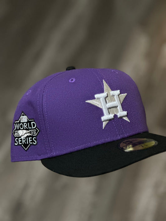 Astros Purple/Silver Fitted Hat