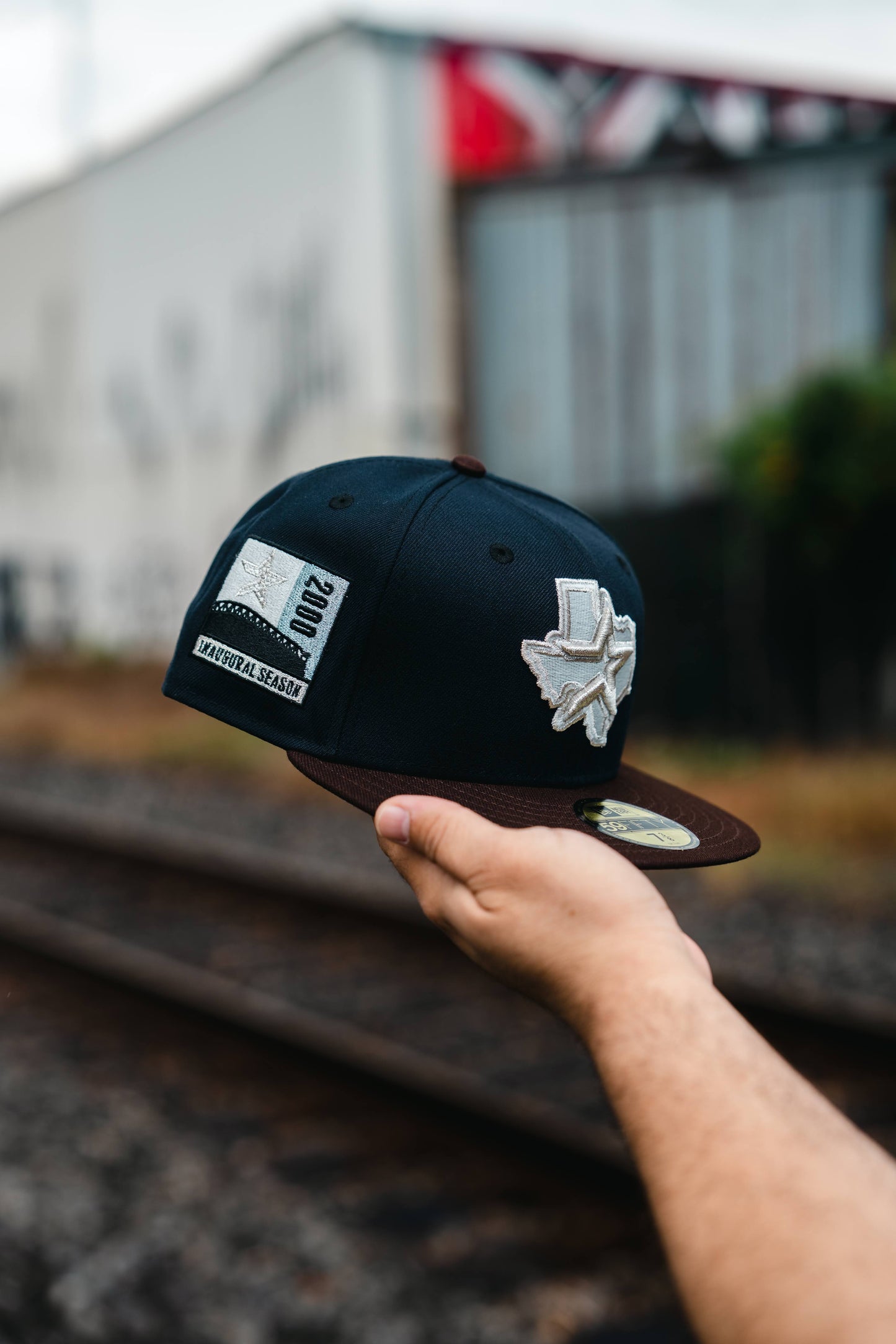 Astros Navy/Burnt Wood Fitted Hat