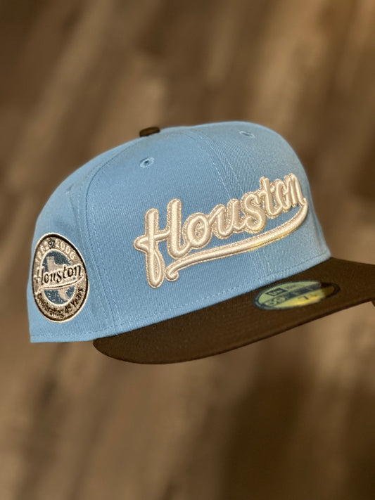 Astros Blue/Brown Fitted Hat