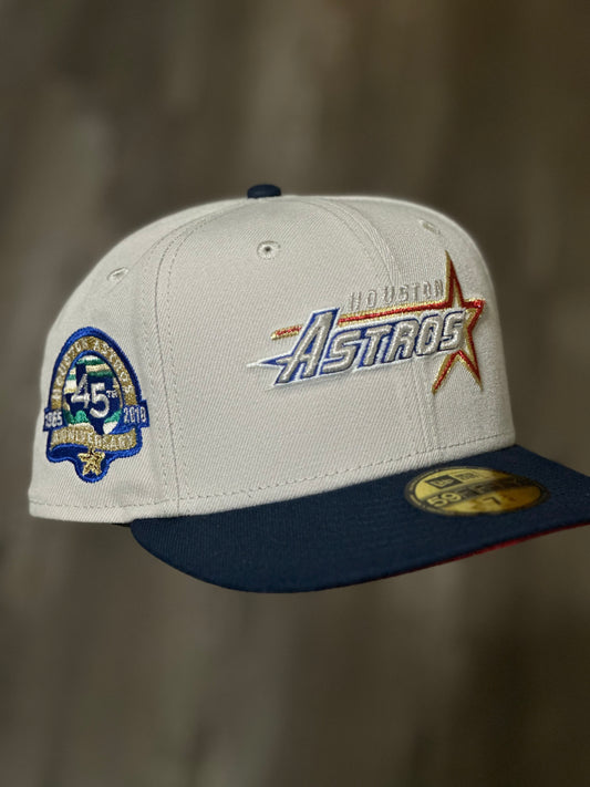 Astros Chrome/Blue Fitted Hat