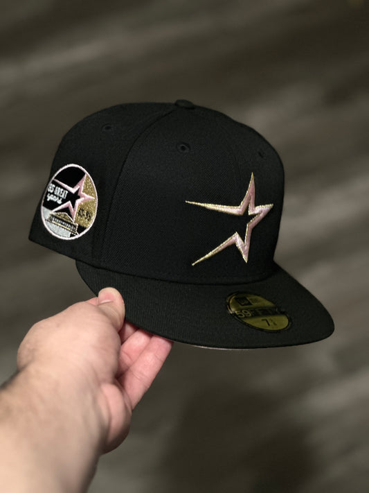 Astros Black/Pink Fitted Hat