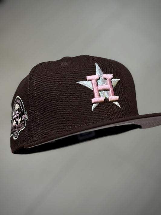 Astros Brown/Pink Fitted