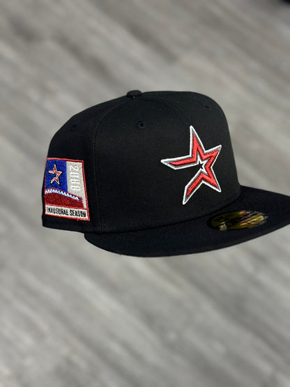 Astros Black/Red Fitted Hat