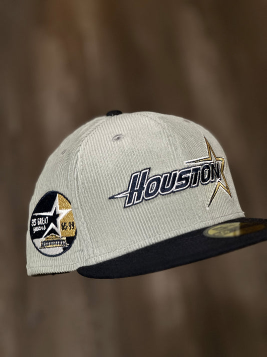 Astros Grey/Black Fitted Hat