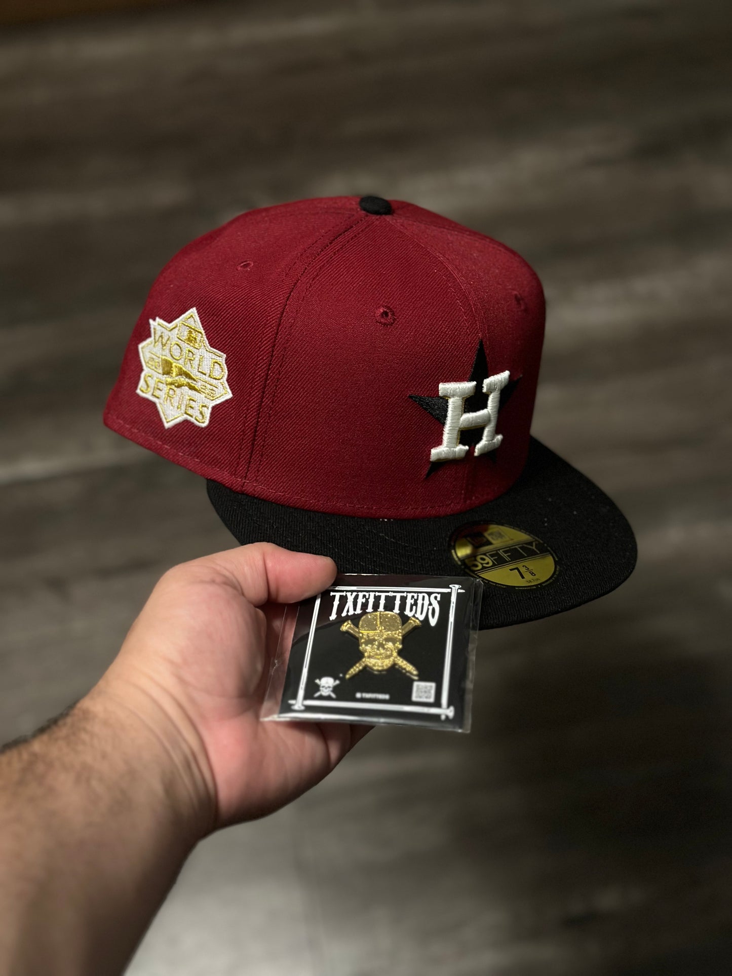 Astros Brick/Black Fitted Hat