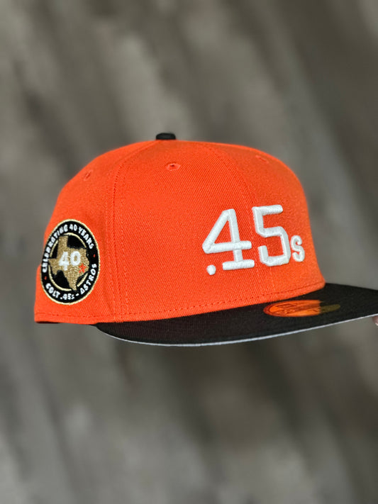 .45s Orange/Black Fitted Hat