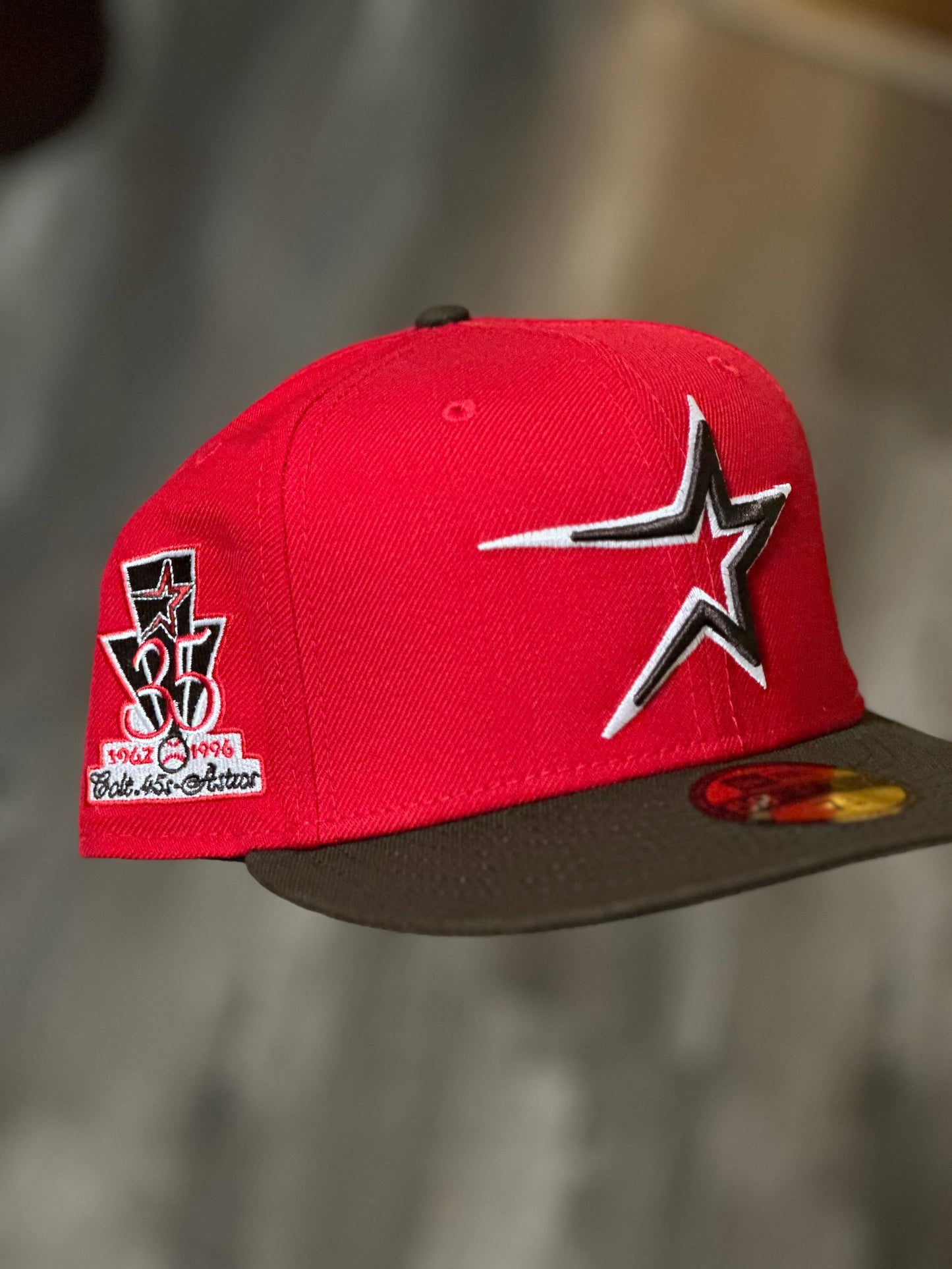 Astros Red/Brown Fitted Hat