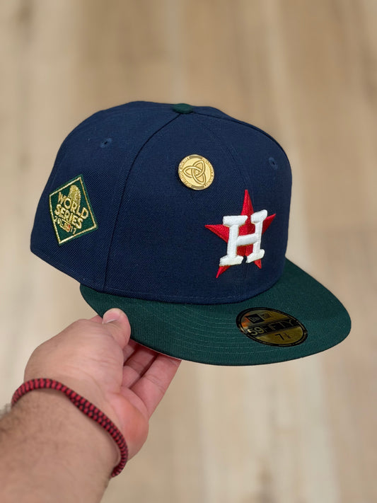 Astros Navy/Green WS Fitted